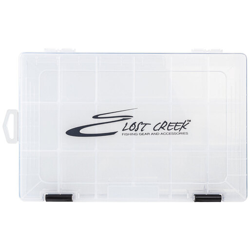 Lost Creek Utility Tackle Box - Clear Large - Up to 18 compartments