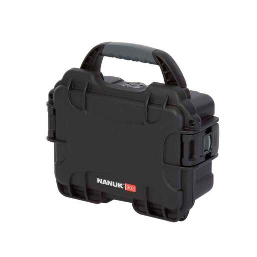 Nanuk 903 9.1in Hard Handgun Case - Black - Black