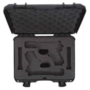 Nanuk 910 2 UP 14.3in Glock Handgun Case - Black - Black