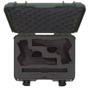 Nanuk 910 2UP Classic 14.3in Handgun Case - Olive - Olive
