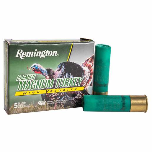 Remington Premier High-Velocity Magnum Turkey 12 Gauge 3-1/2in #4 2oz Turkey Shotshells - 5 Rounds - #4