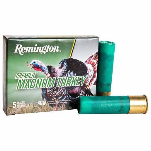 Remington Premier Magnum Turkey 12 Gauge 3-1/2in #4 2-1/4oz Turkey Shotshells - 5 Rounds - #4