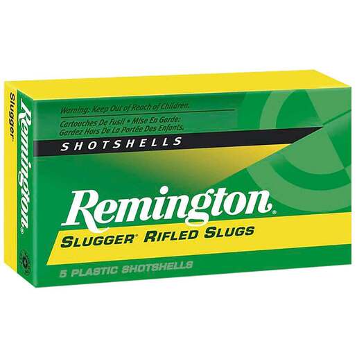 Remington Slugger 12 Gauge 2-3/4in Rifled Slug 1oz Slug Shotshells - 5 Rounds - Slug