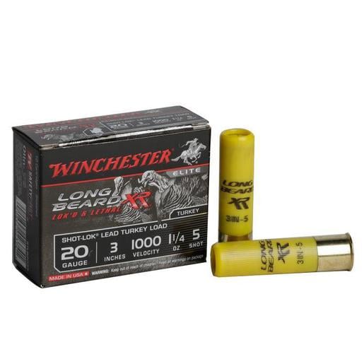 Winchester Long Beard XR 20 Gauge 3in 1-1/4oz Turkey Shotshells - 10 Rounds - #5
