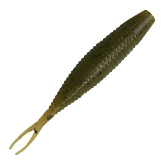 Yamamoto Scope Shad Soft Minnow Bait - Green Pumpkin/Black Flake