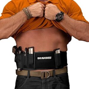 BRAVOBELT Belly Band Holster for Concealed Carry - for Men & Women - Black