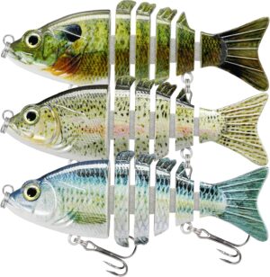 TRUSCEND Swimmax for Saltwater and Freshwater, Realistic Fishing Lures for Bass Trout Crappie Walleye Pike Bluegill Salmon, Swimbait for Bass Fishing, Amazing Fishing Gear Gifts for Family Fishing