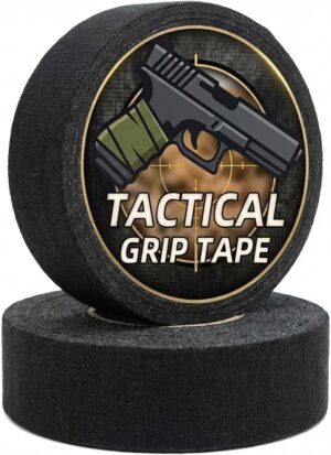 2 Rolls Magsaddle Gun Grip Tape, Non-Reflective, No Residue Goon Grip Tactical Tape for Pistol, Handgun, Rifle, Sports, Tool, Pull Up Bars, Handles, Bats, Rackets, Gym Equipment, Handrails